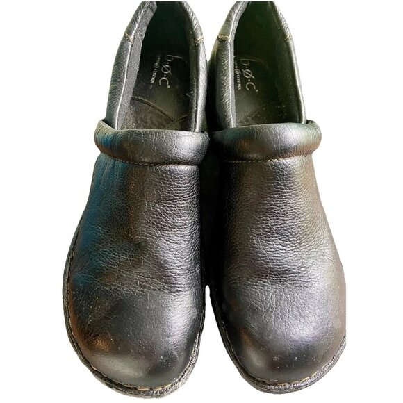 BOC Born Concept Clogs Women’s 11.5 Long Black Slip On Leather‎ Casual Shoes - Picture 5 of 6